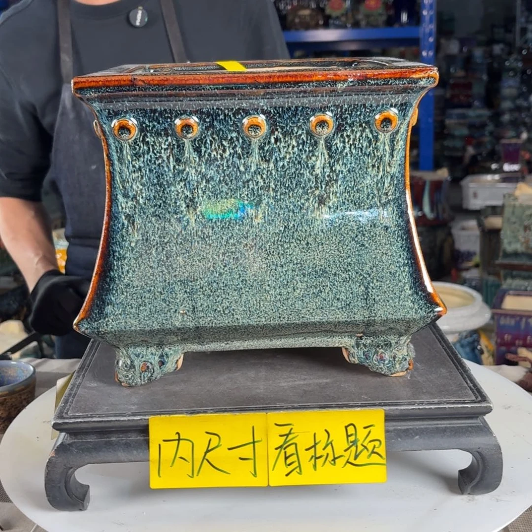 一风堂石湾花盆 内19*19高温裂431