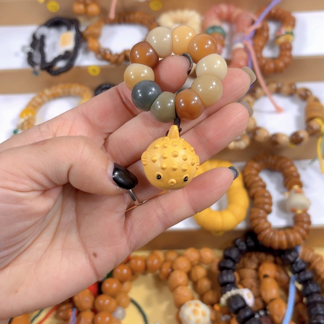 手串星月菩提菩提多宝手捻河豚