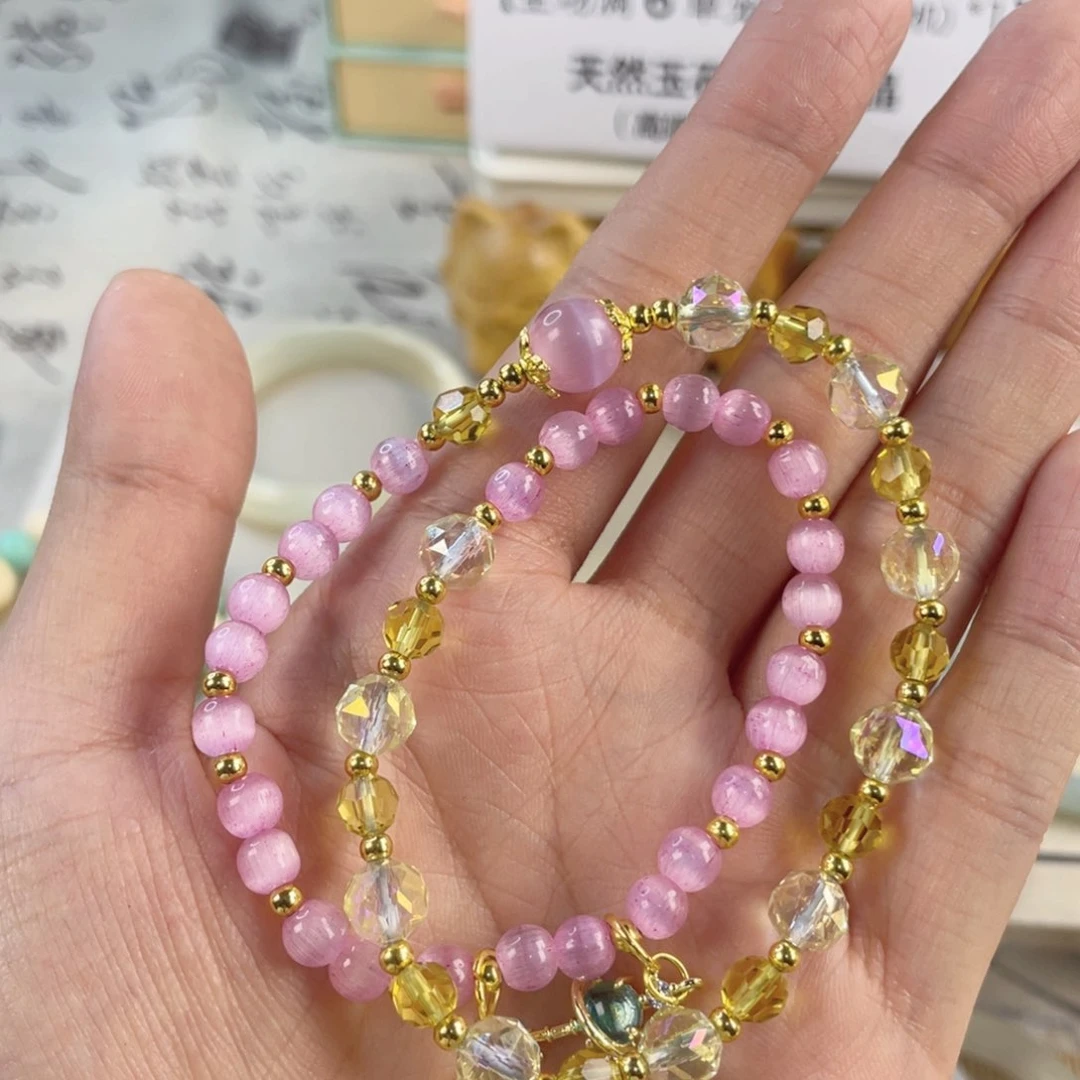 翡翠手饰银S925镀金镶嵌