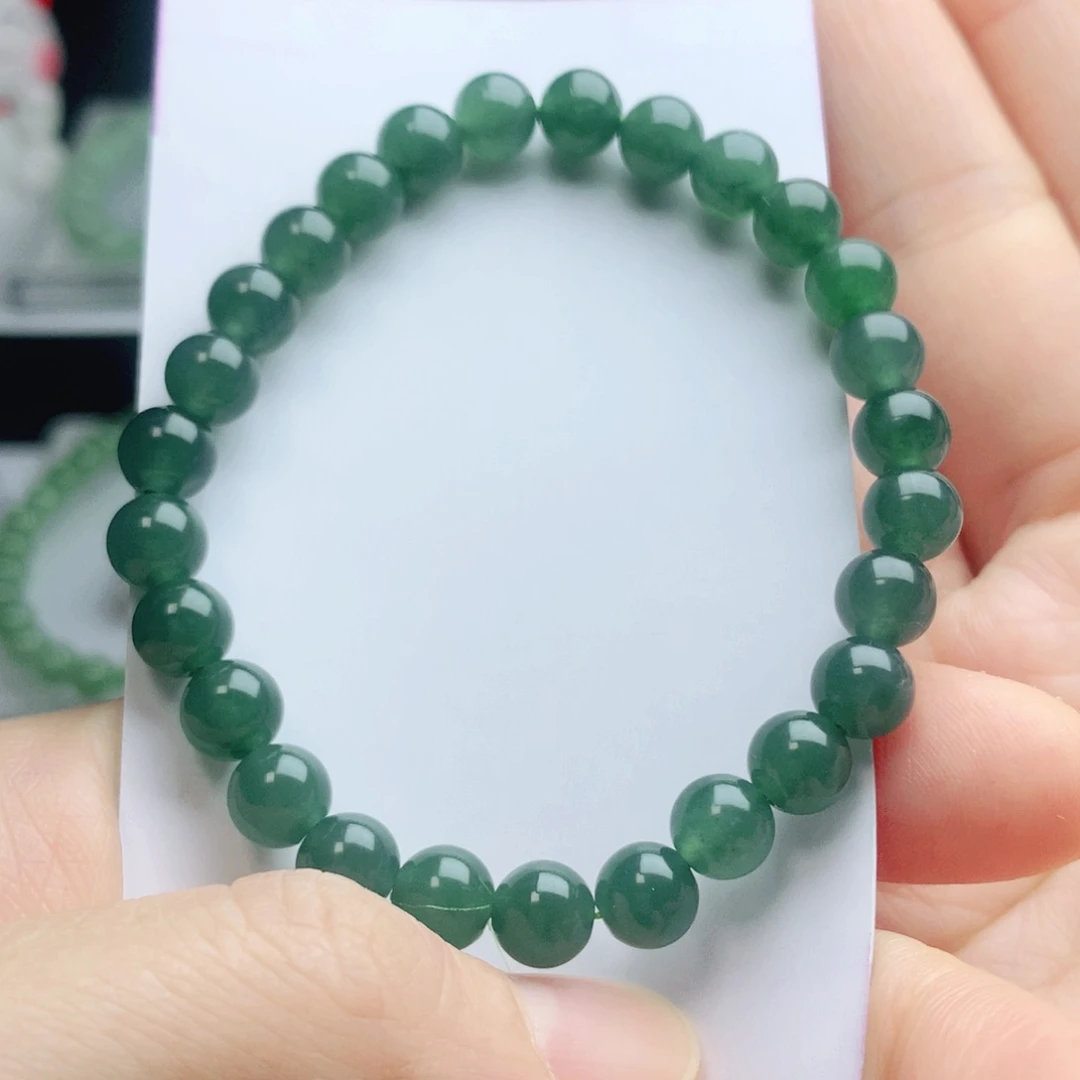 翡翠手链未镶嵌塰***?珠串