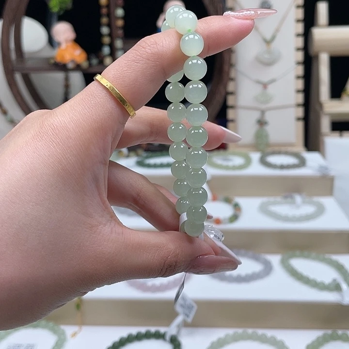 和田玉手串未镶嵌菲****8