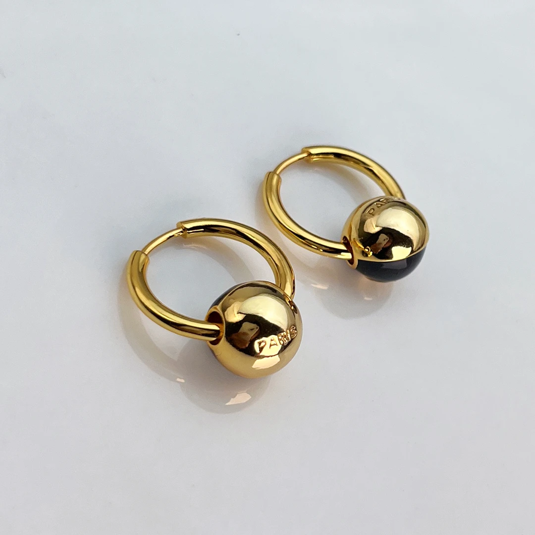 铜合金耳饰 H322/轻奢气质耳扣两戴款耳环