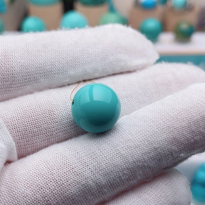 未镶嵌绿松石珠宝奇石12.5mm