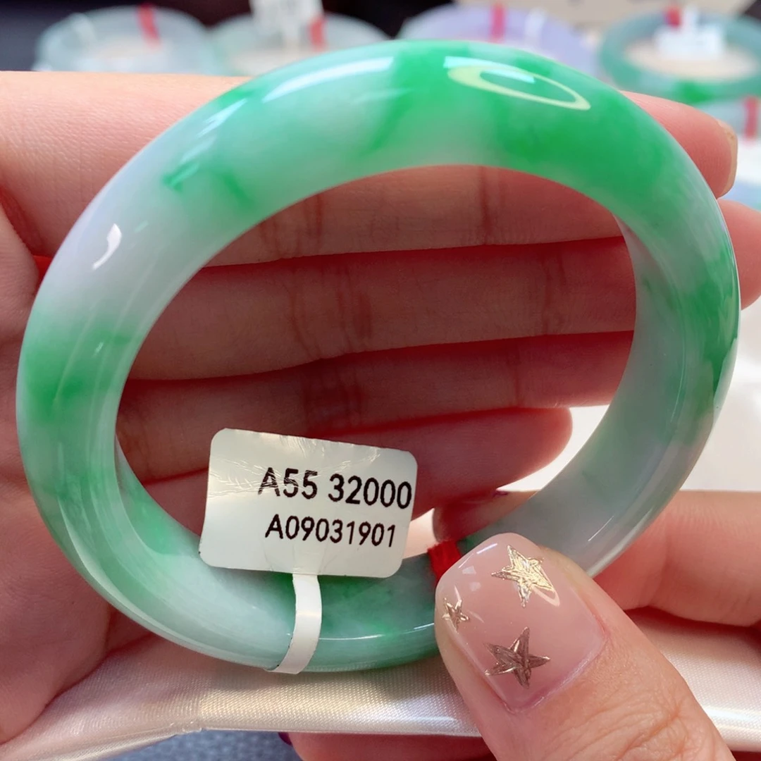 未镶嵌手镯翡翠47号正圈77