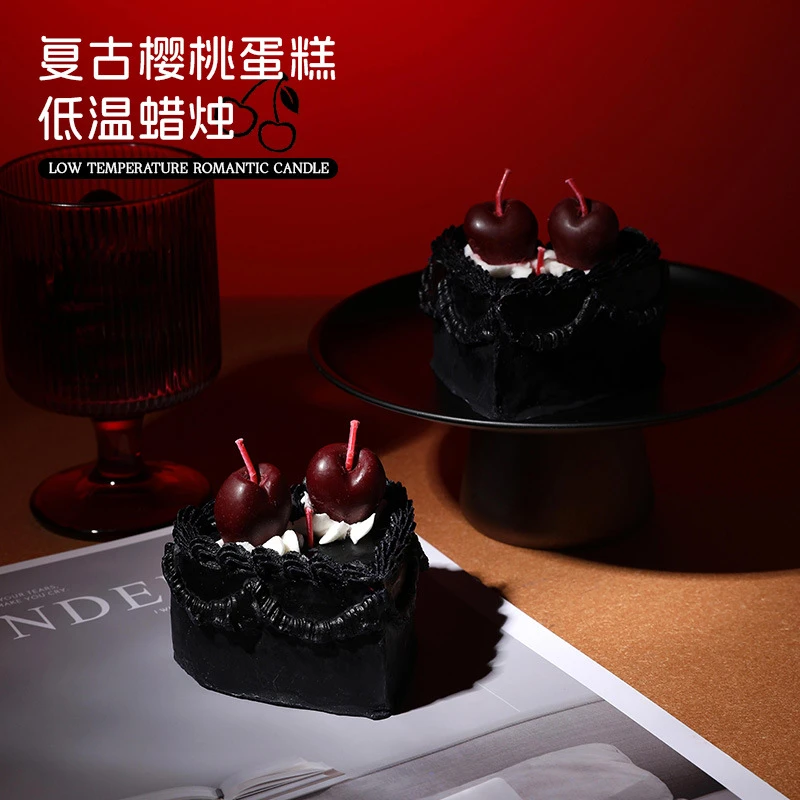 【XINGGI】复古樱桃蛋糕香薰蜡烛伴手礼拍照道具ins风生日礼物香氛