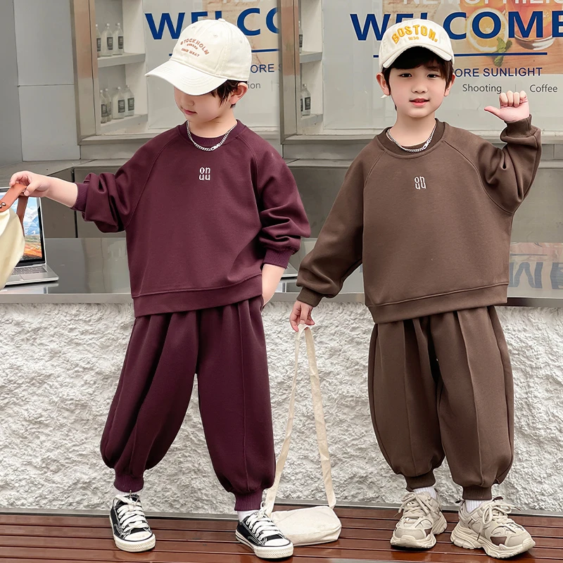 男童套装春秋季儿童衣服男孩运动卫衣两件套宝宝潮酷痞帅童装休闲