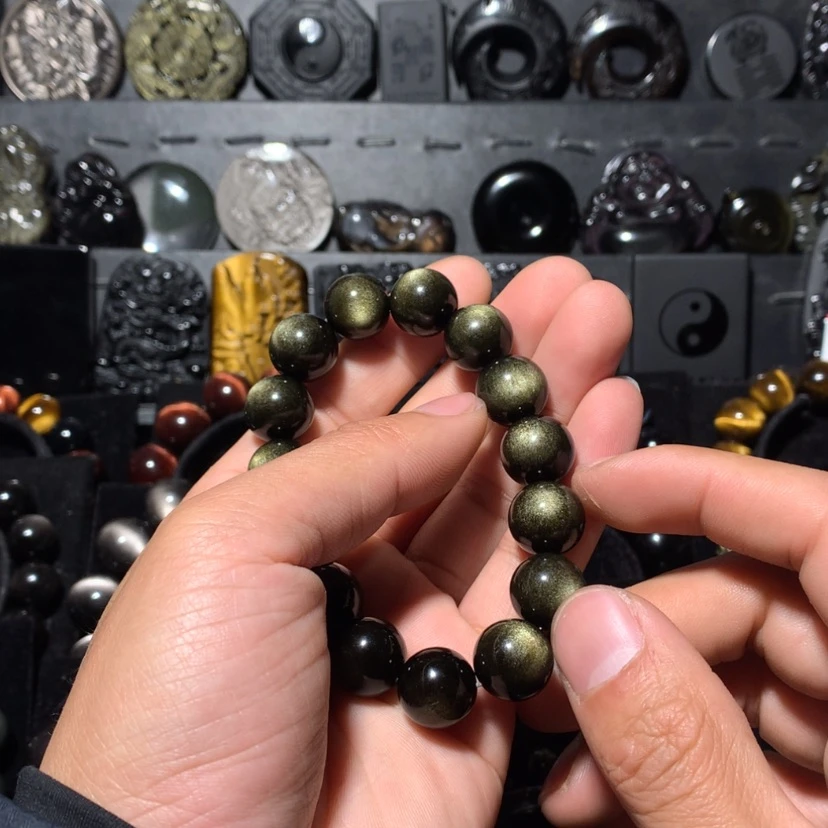 【闪购商品】黑曜岩珠宝奇石未镶嵌米****8