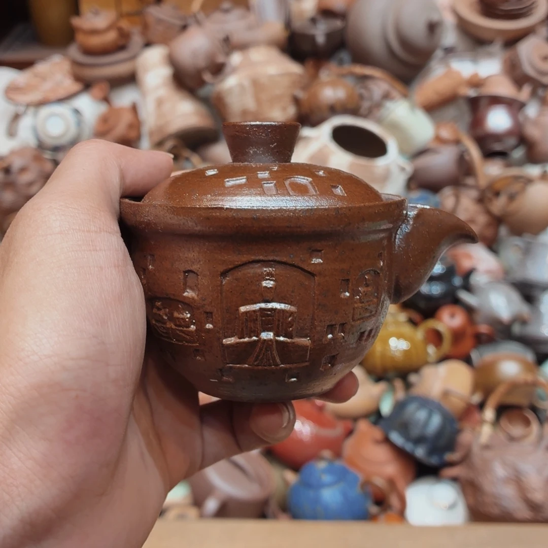 柴烧老岩泥高温茶器皿