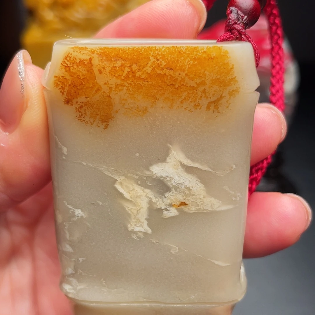 田黄石昌化田手把件挂件