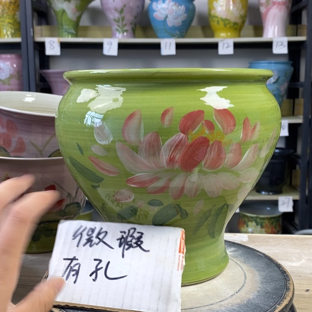 景德镇手工手绘陶瓷花盆