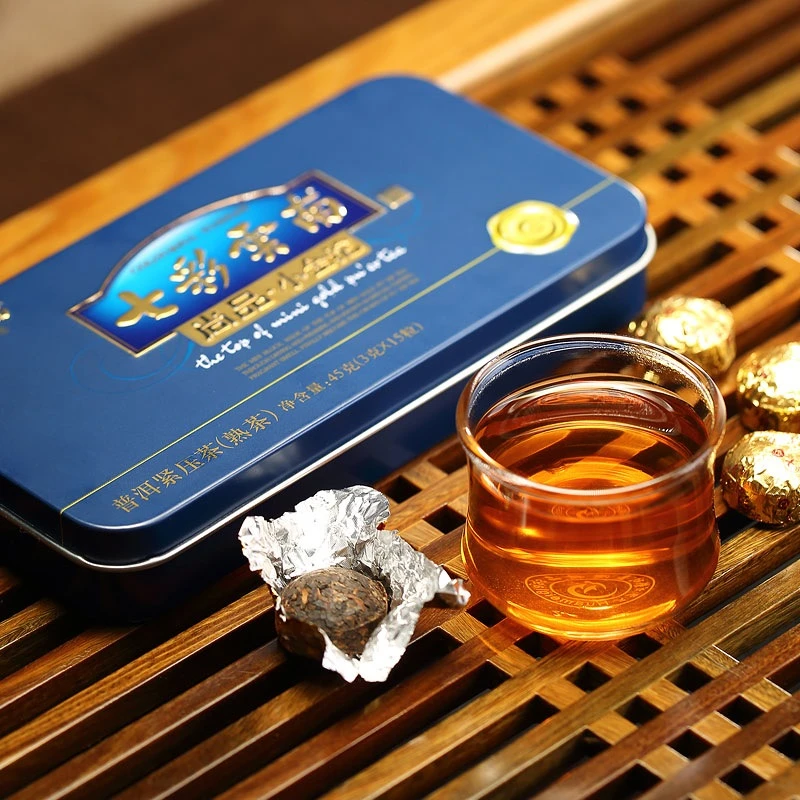 七彩雲南茶叶 普洱茶 熟茶 普洱沱茶 尚品小金沱 线下同款