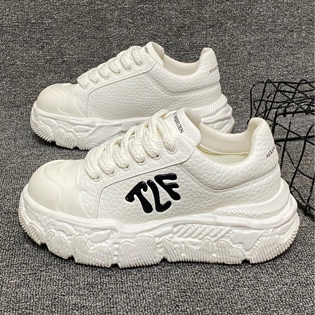 纪诗哲板鞋男款秋季新款百搭时尚休闲小白鞋街头痞帅厚底增高鞋