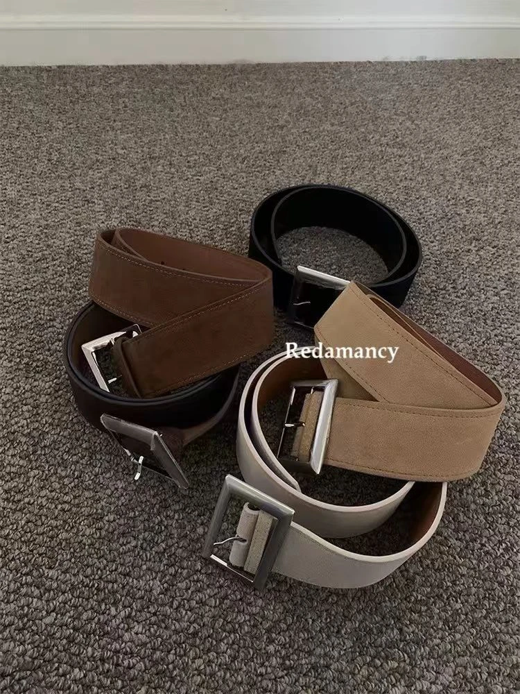 腰封复古可搭配连衣裙大衣装饰时尚简约欧美风方扣经典款式宽腰带