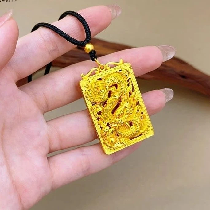 合金吊坠 精品镂空小龙牌吊坠