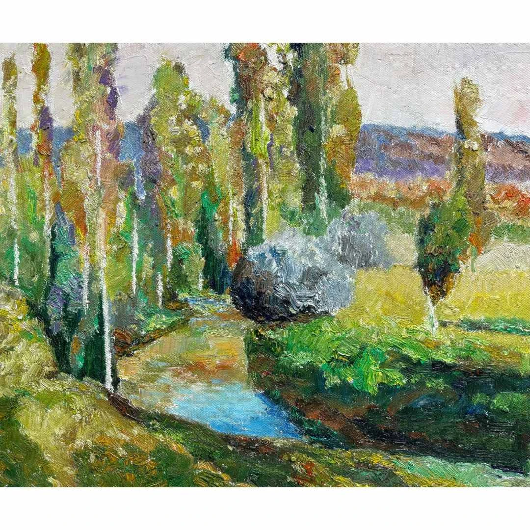 8228吴民本《秋意浓》原创手绘风景油画39*45cm适合客厅餐厅卧室