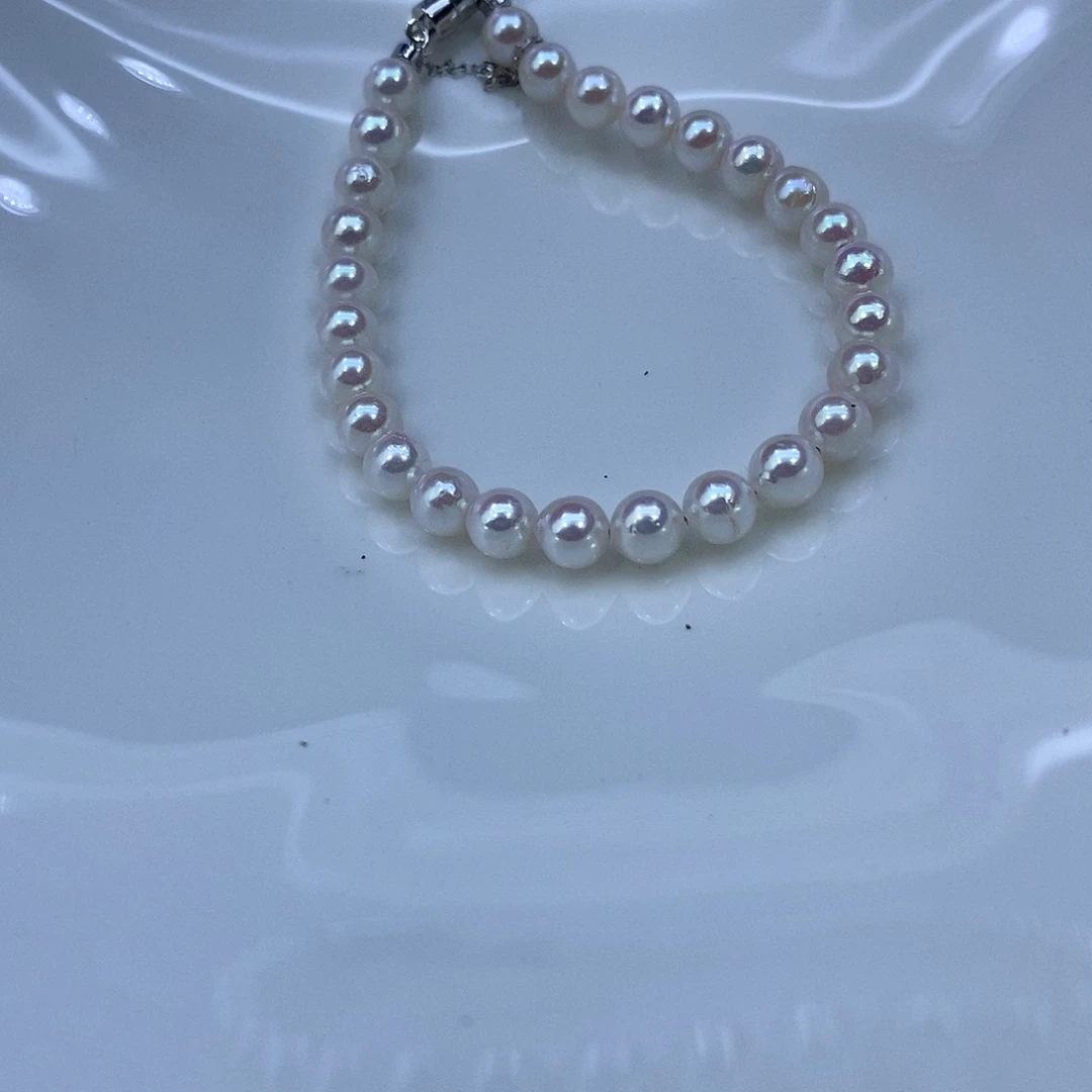 银S925镶嵌海水珍珠手绳