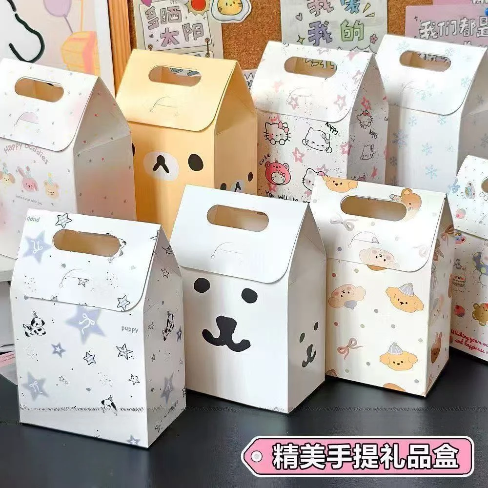 千姑娘新款卡通可爱小礼品手提礼物袋ins高颜值精致糖果包装盒子