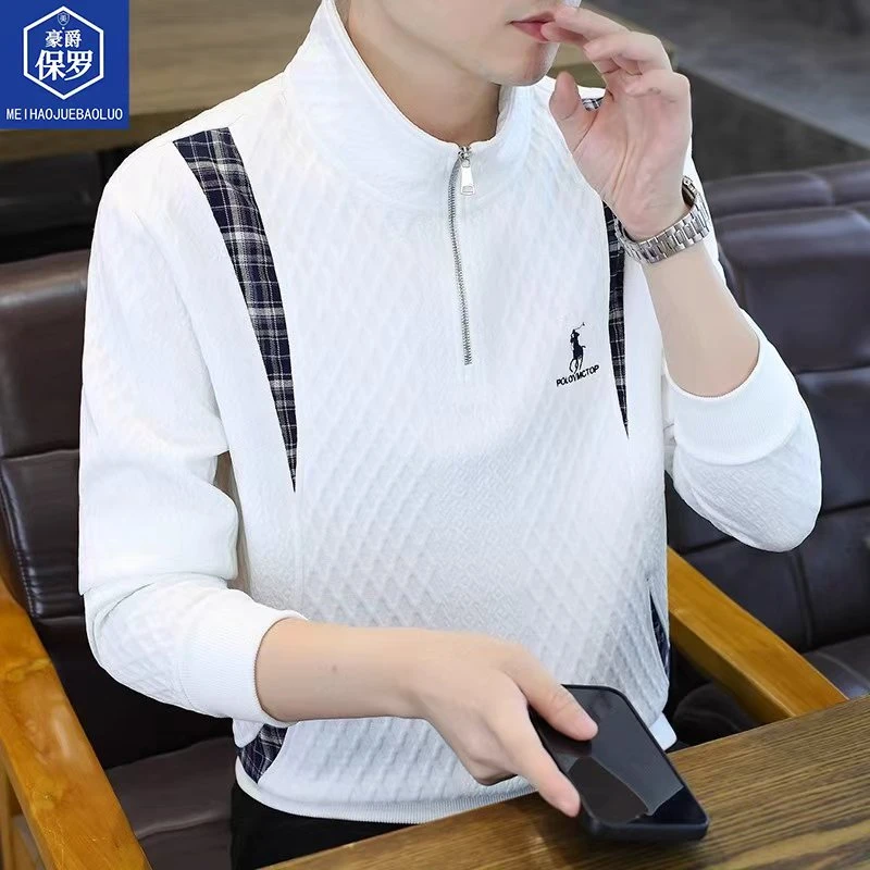 美·豪爵保罗美式复古秋季卫衣男宽松休闲半拉链长袖上衣875001