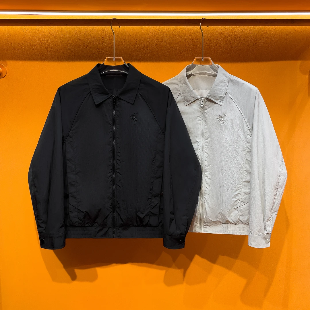 老钱风翻领防晒服UPF50+百搭休闲网面设计夹克男士夏季