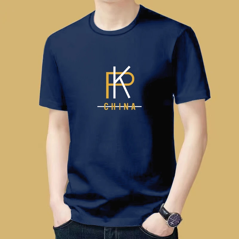 夏季时尚男款舒适潮流休闲冰丝T恤衫夏季速干休闲半袖圆领百搭