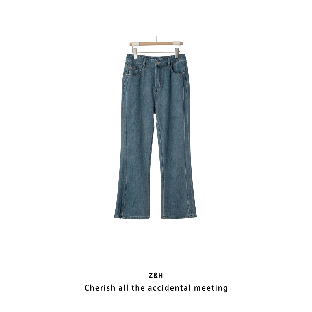 ZH【风行水上】夏季时尚新款女士微喇牛仔裤