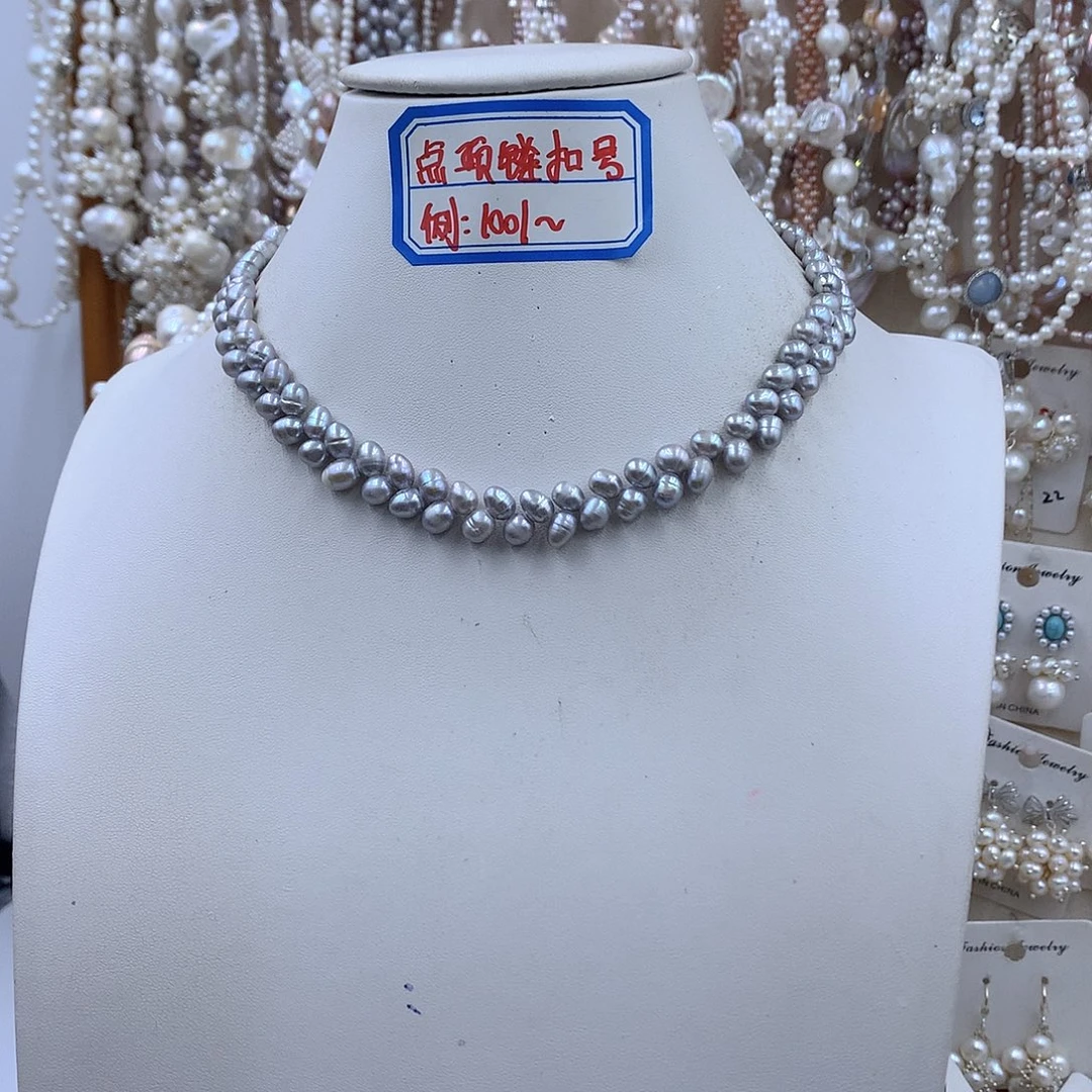银S925镶嵌项链耳饰淡水珍珠
