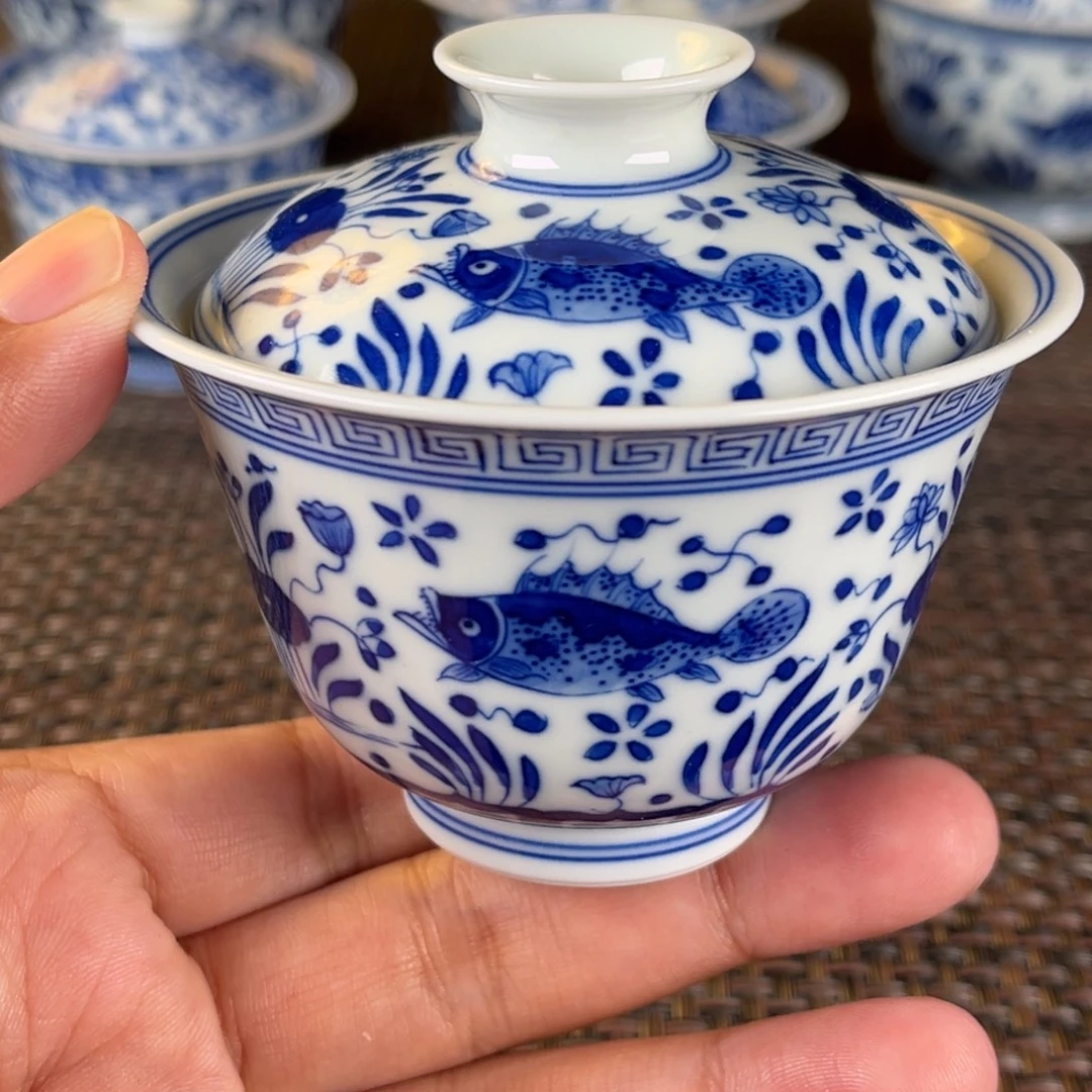 瓷片景德镇陶瓷盖碗碗