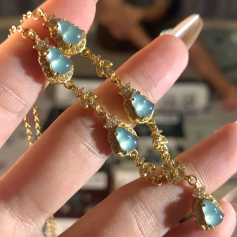 翡翠合金颈饰翡翠项链