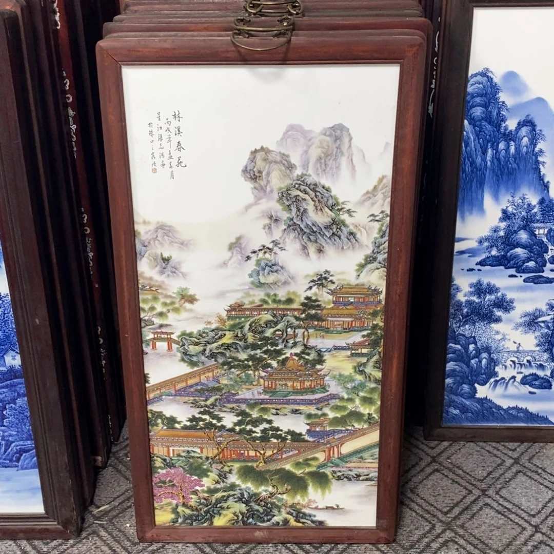 瓷片86*46 景德镇瓷板画柴窑烧制