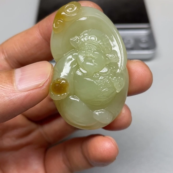 和田玉未镶嵌吊坠(不含链)孟**虎