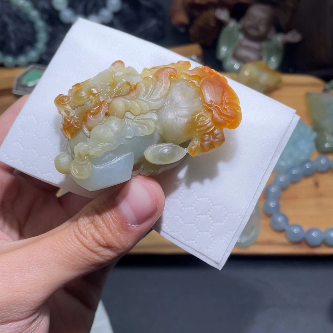 辰***丫定制翡翠未镶嵌吊坠