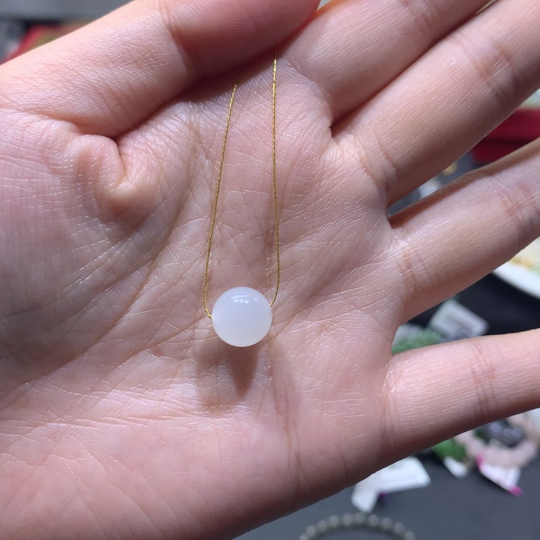 未镶嵌和田玉珠宝半成品道*单珠不退不换