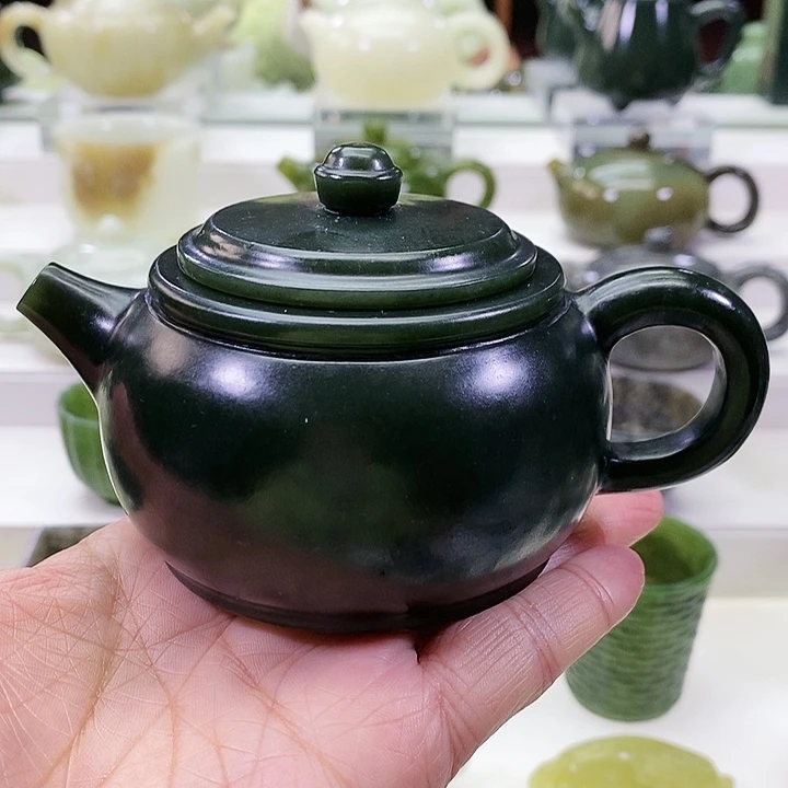 未镶嵌和田玉挂件茶壶170m l