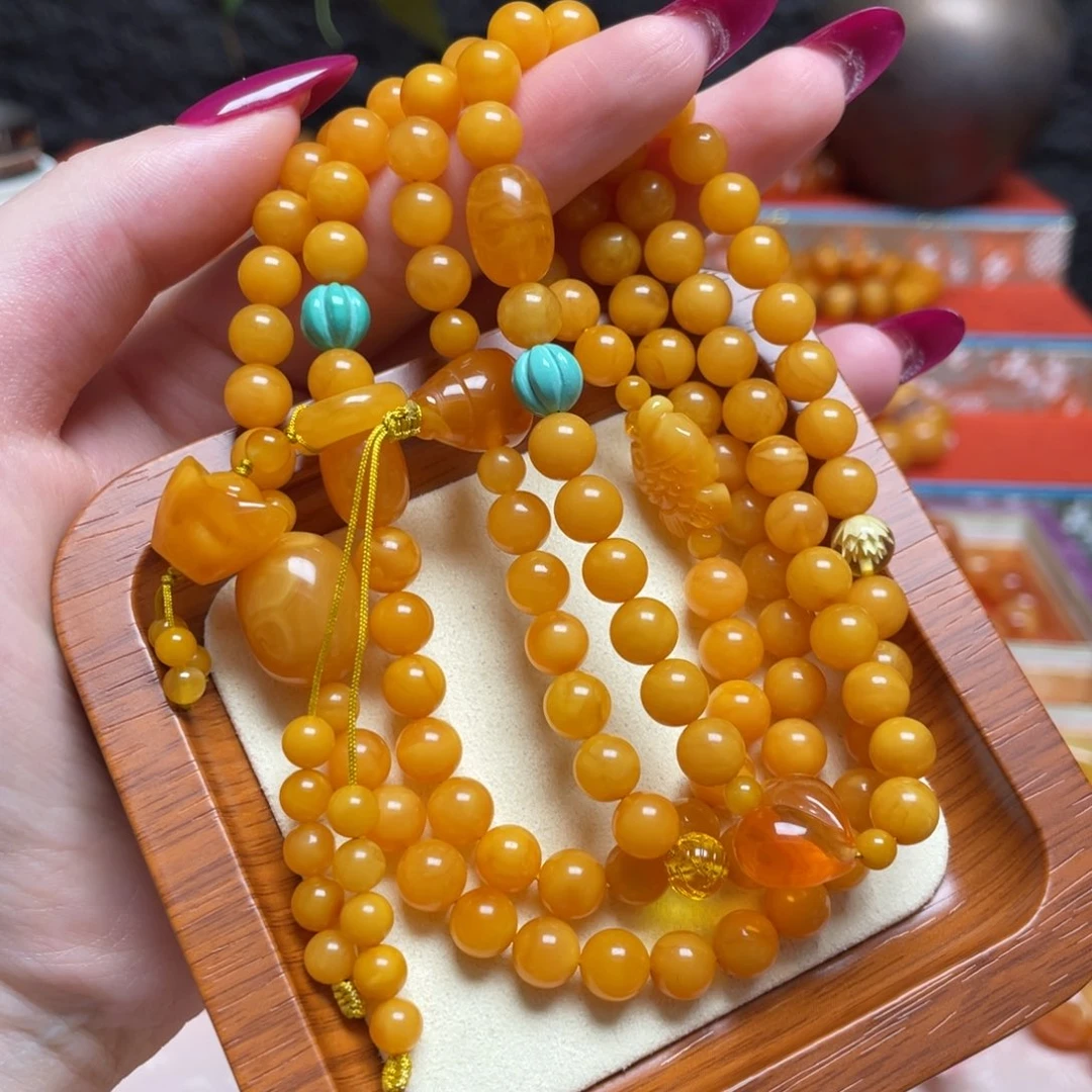 蜜蜡颈饰未镶嵌项链