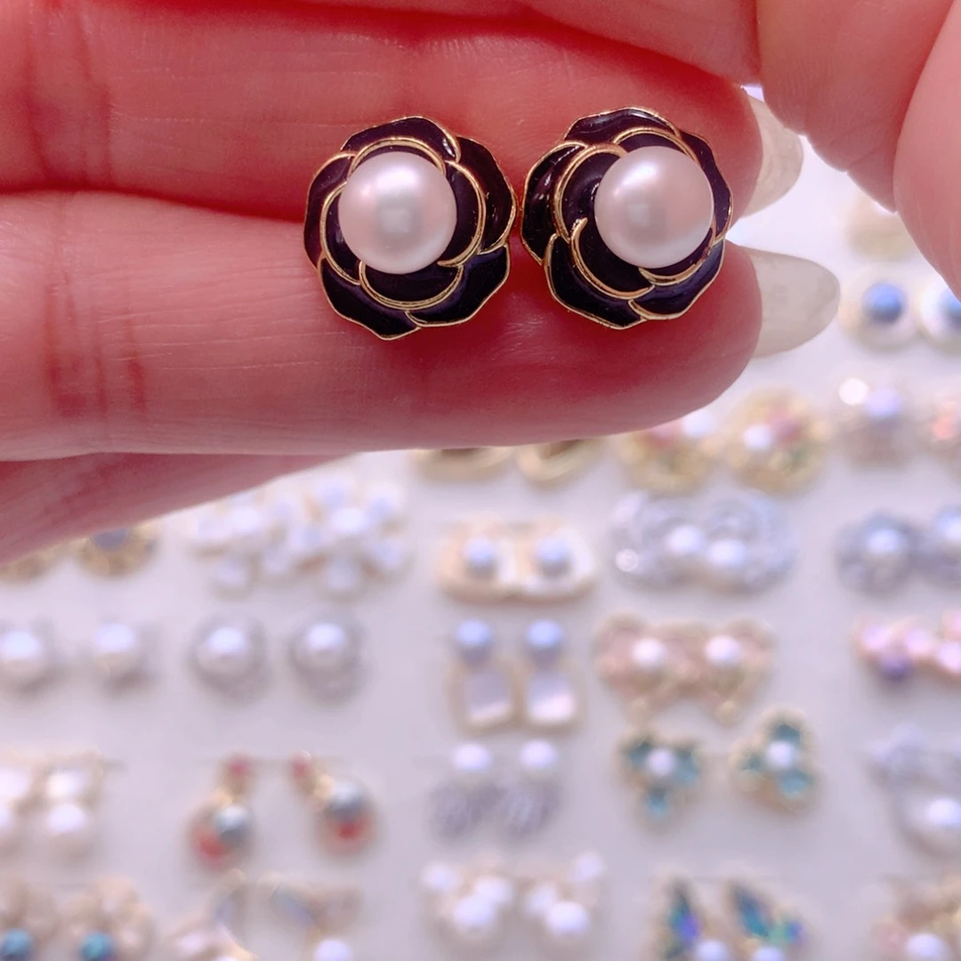 耳饰合金淡水珍珠