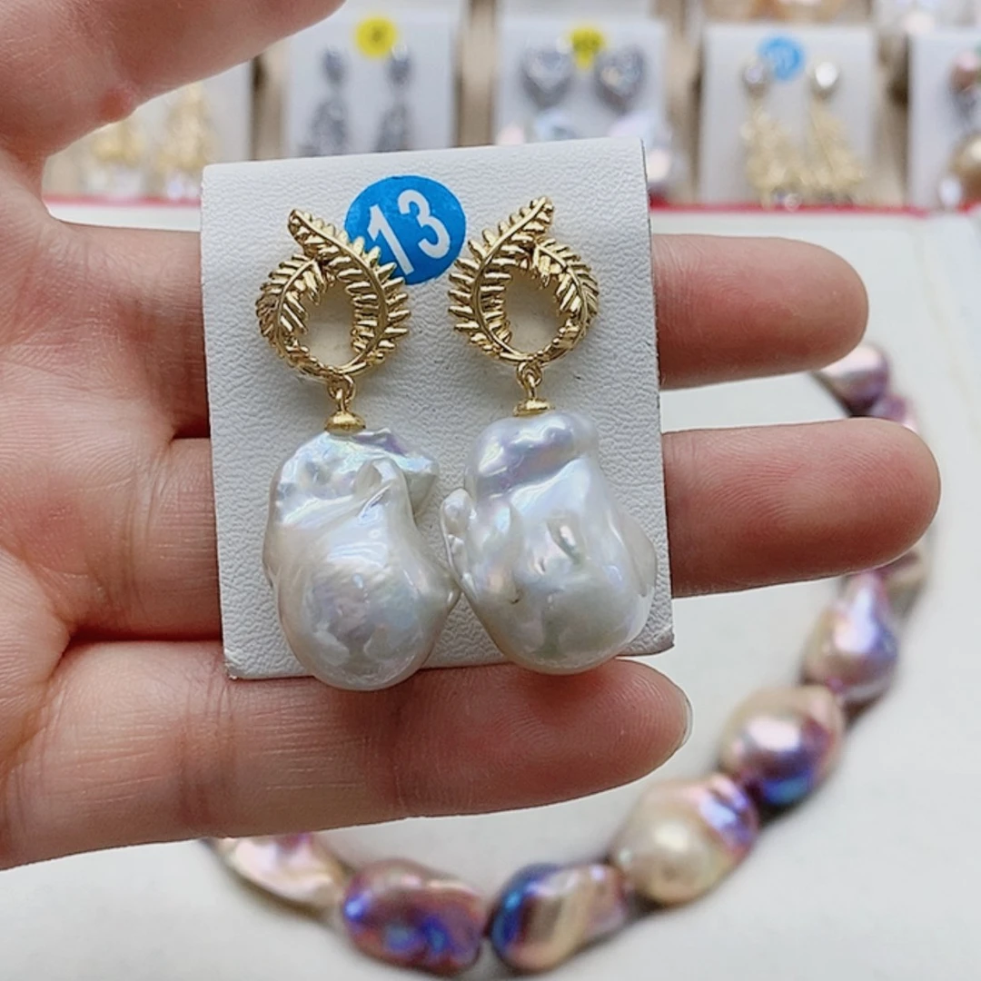 【闪购商品】淡水珍珠耳饰银S925镶嵌