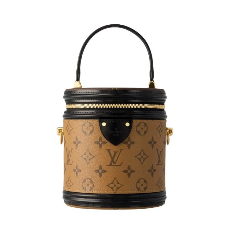 99新 LouisVuitton/路易威登  LV 老花发财桶  圆筒包 硬桶 /通