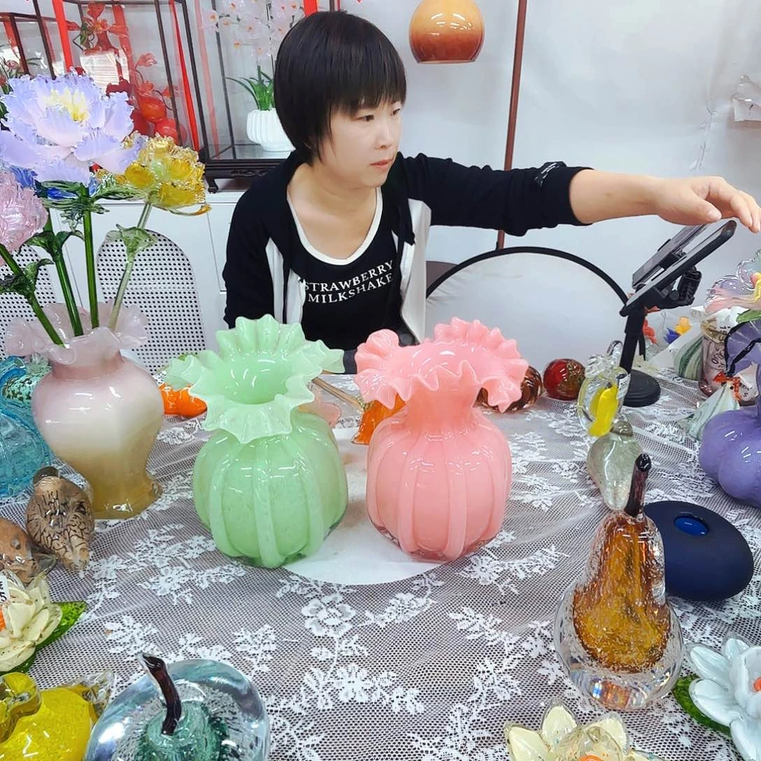 琉璃花花瓶花器艺术品