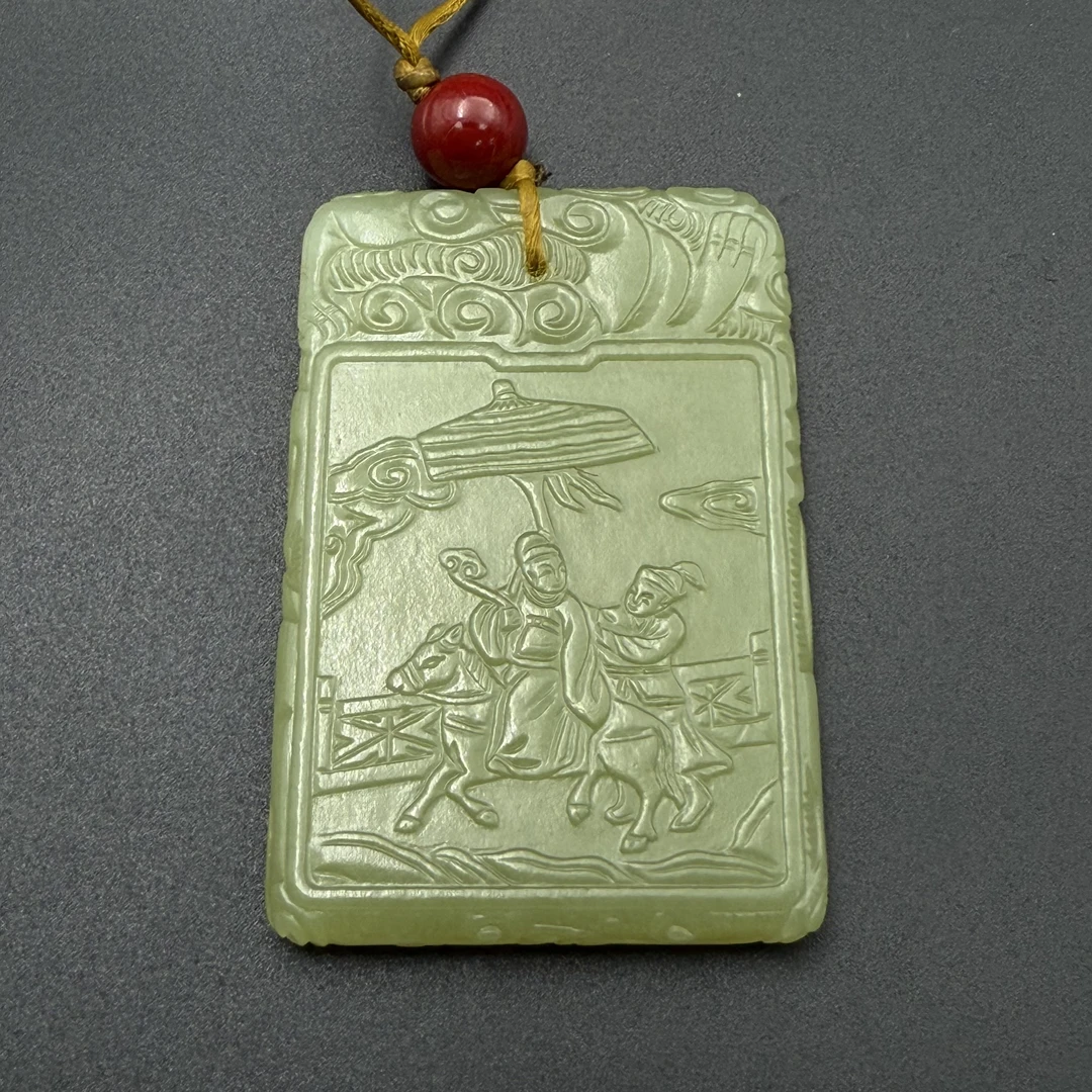 LOT.34/20世纪和田黄玉人物故事子冈牌/H551501