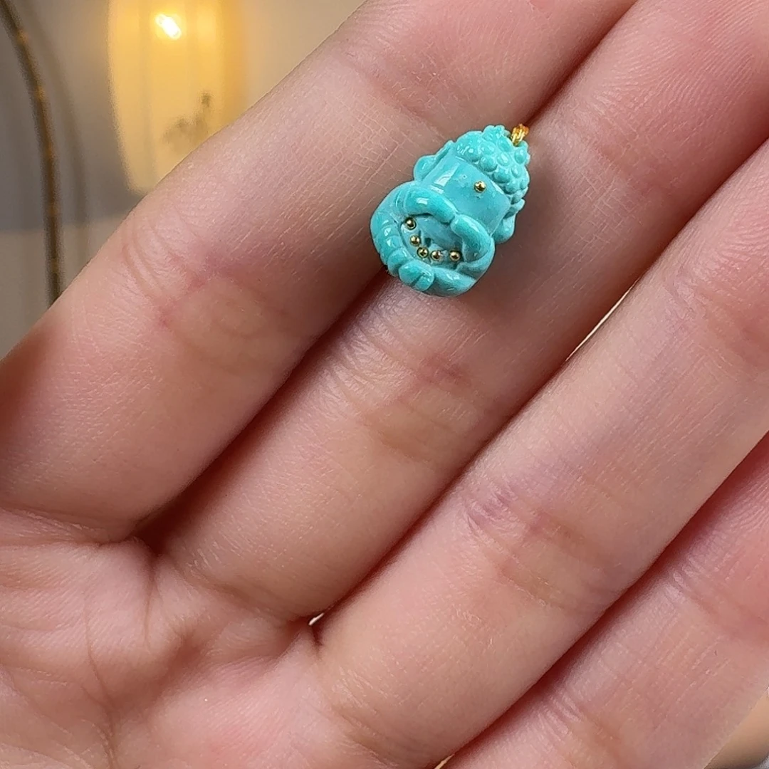 绿松石未镶嵌挂件