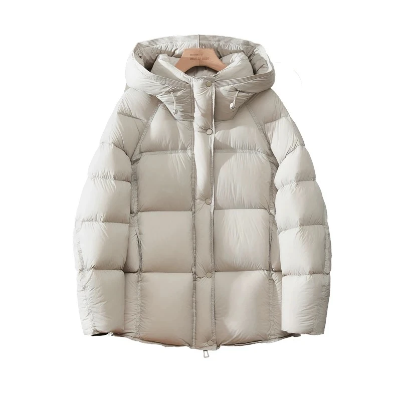 泡芙6.0一手长鹅绒90绒子中长款羽绒服男女同款