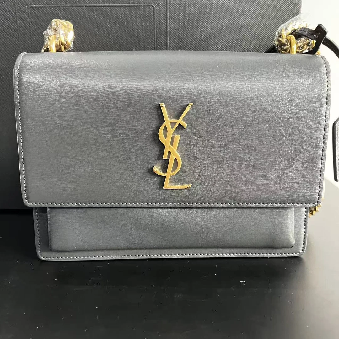 95新 YSL/圣罗兰 95新/圣罗兰/黑银信封/单肩包/SY25120214