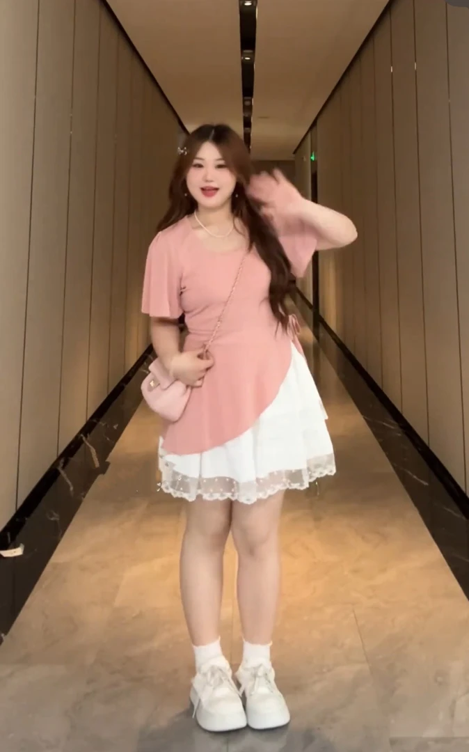大码甜美穿搭上衣裙子两件套22636