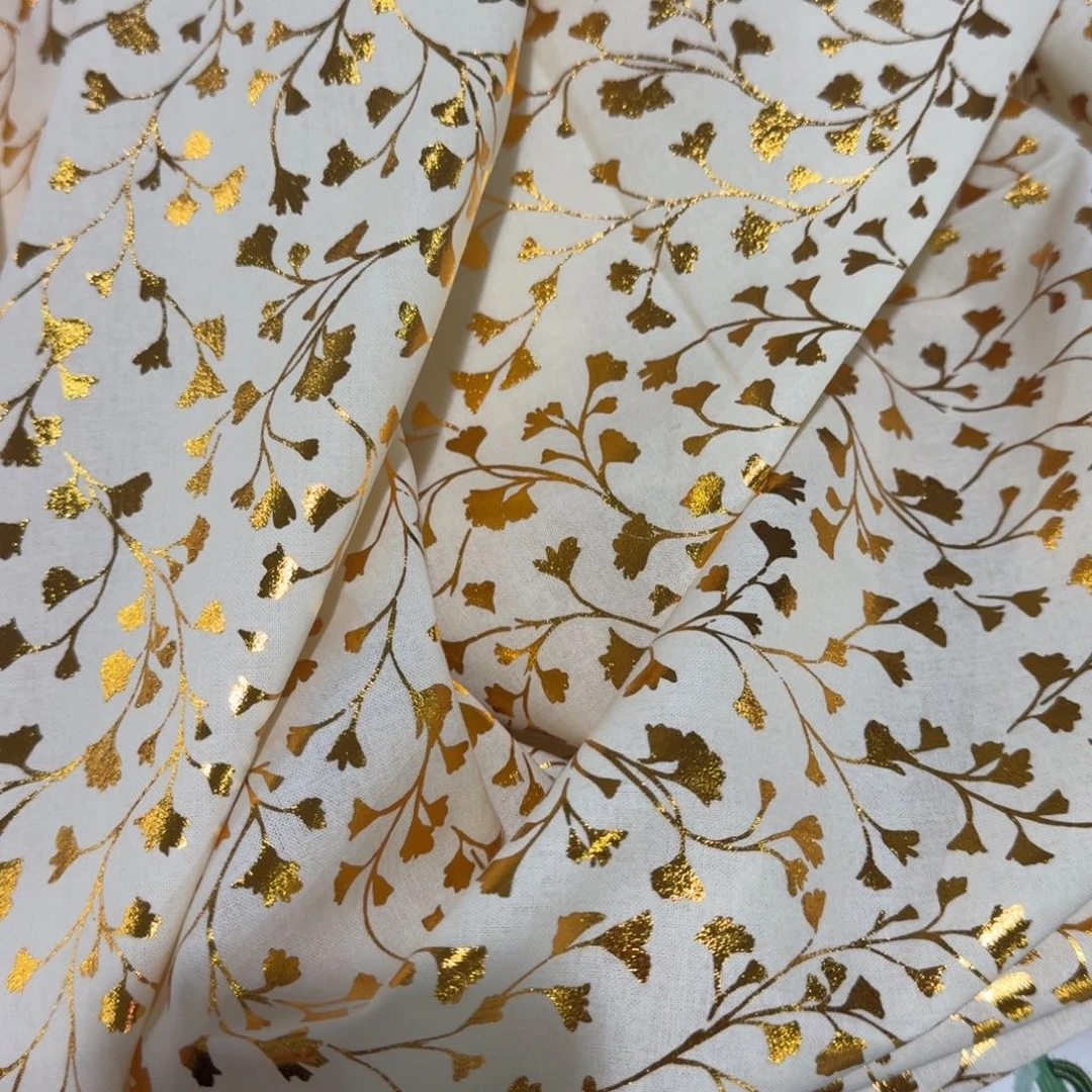 品牌原单纯棉平布1米价X1.1米宽板烫金