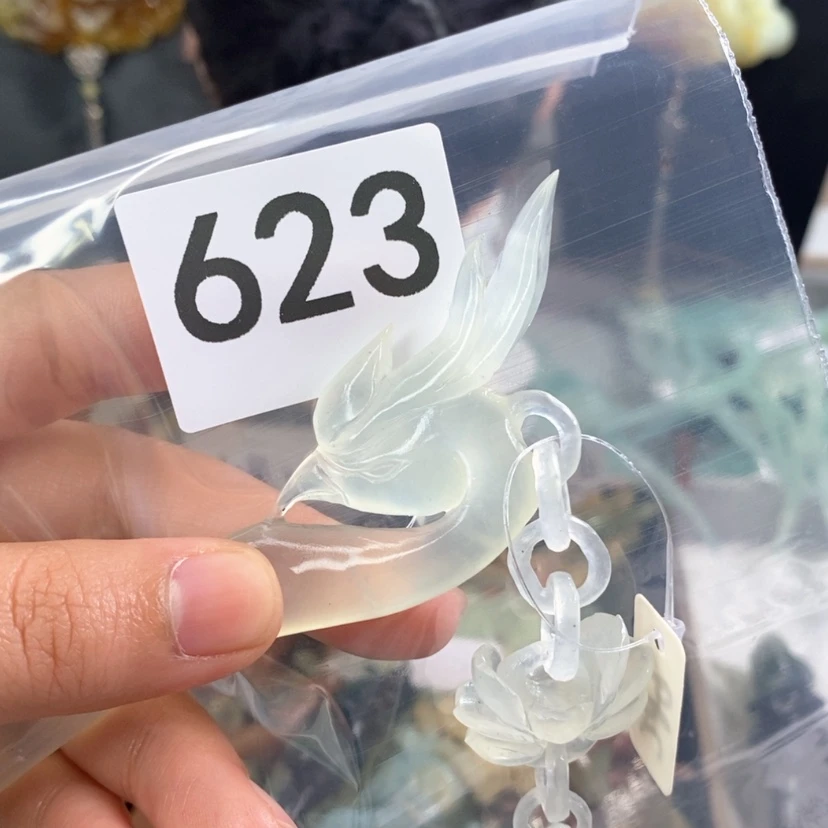 【闪购商品】岫玉发饰未镶嵌可****鸭