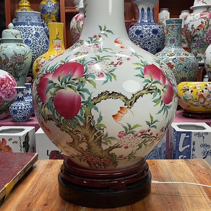 景德镇陶瓷手工手绘花瓶摆件