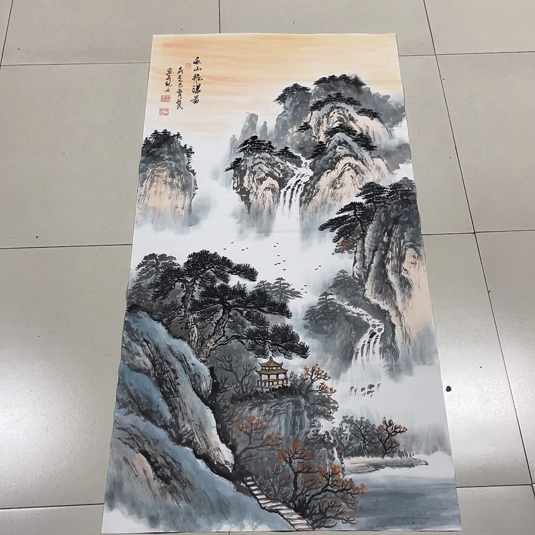 国画四尺138.69画芯 捡漏