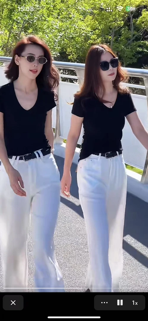 韩国原创夏款美式天丝窄版简约超薄直筒裤牛仔裤配腰带女A11153-9