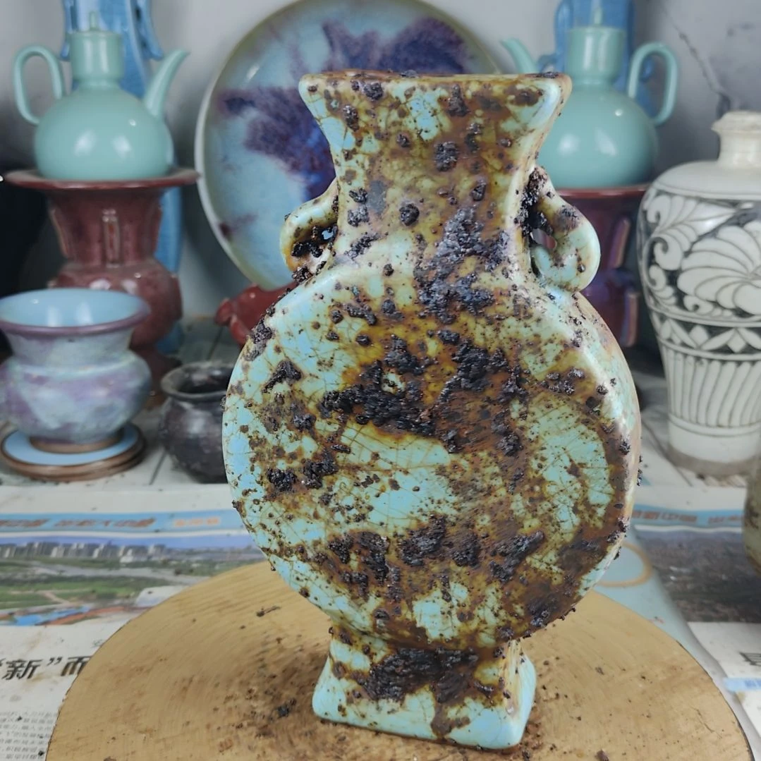 瓷片自选器型官窑生锈瓷