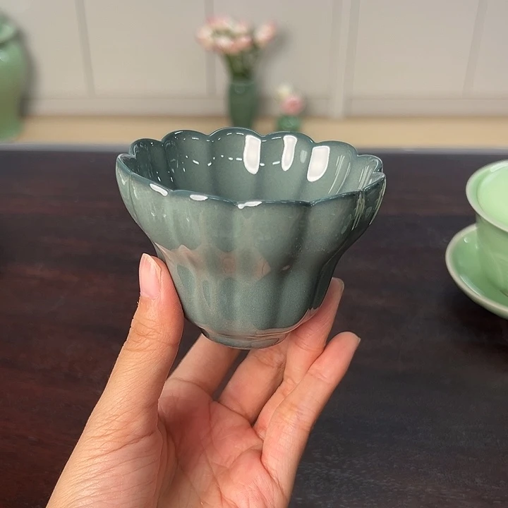 龙泉云间青瓷小米茶器